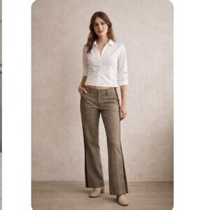 GAP Y2K Brown Low Rise Trouser Pants Size 6